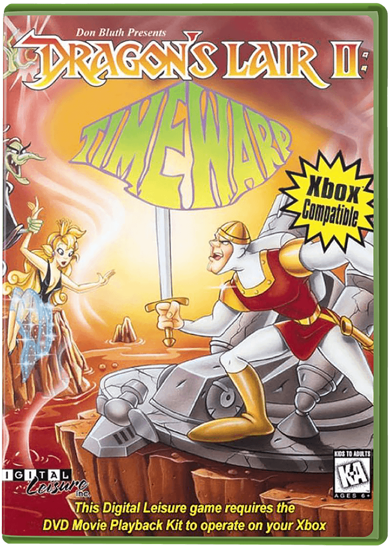 Dragon's Lair 2 Time Warp box art for Xbox